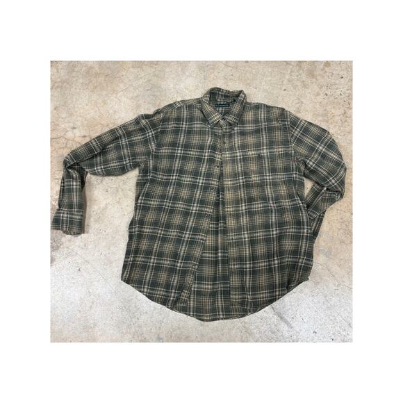 GH Bass & Co. Mens Vintage Lng Slv Plaid Button Up Shirt L - Picture 1 of 9